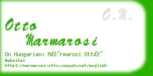 otto marmarosi business card